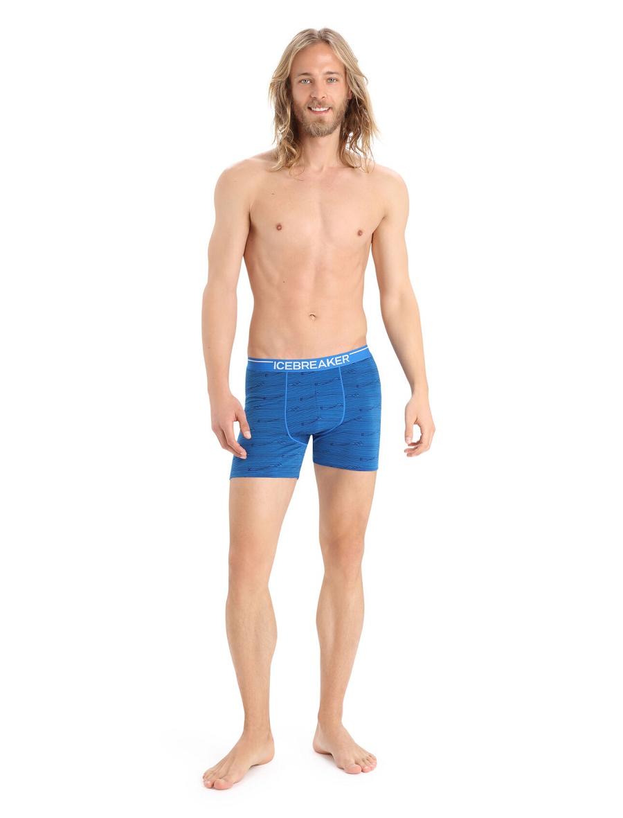 Sous Vêtement Icebreaker Merino Anatomica Boxers Homme Bleu Marine | FR 1310YXFU